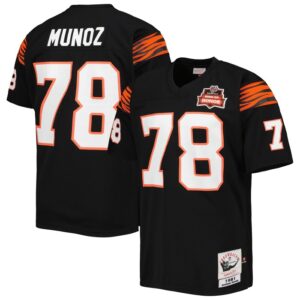 Anthony MuNoz Cincinnati Bengals  Mitchell & Ness Authentic Throwback Retired Player Jersey - Black- 49Native