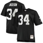 Bo Jackson Las Vegas Raiders Mitchell & Ness Big & Tall 1988 Retired Player Replica Jersey - Black- 49Native