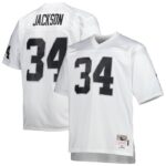 Bo Jackson Las Vegas Raiders Mitchell & Ness Big & Tall 1988 Retired Player Replica Jersey - White- 49Native
