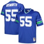 Brian Bosworth Seattle Seahawks Mitchell & Ness Big & Tall 1987 Legacy Retired Player Jersey - Royal- 49Native