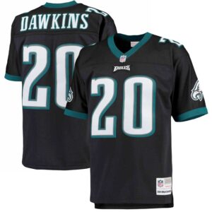 Brian Dawkins Philadelphia Eagles Mitchell & Ness Big & Tall 2004 Retired Player Replica Jersey - Black- 49Native
