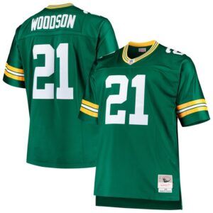 Charles Woodson Green Bay Packers Mitchell & Ness Big & Tall 2010 Retired Player Replica Jersey - Green- 49Native