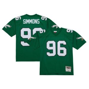 Clyde Simmons Philadelphia Eagles Mitchell & Ness Legacy Replica Jersey - Kelly Green- 49Native