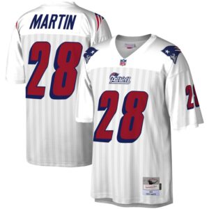 Curtis Martin New England Patriots Mitchell & Ness Legacy Replica Jersey - White- 49Native