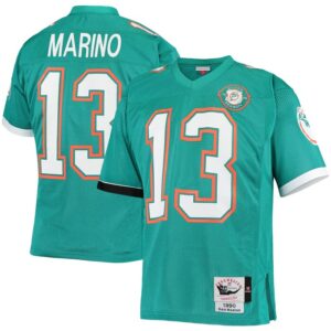 Dan Marino Miami Dolphins 1990 Mitchell & Ness Authentic Throwback Retired Player Jersey - Aqua- 49Native