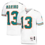 Dan Marino Miami Dolphins 1995 Mitchell & Ness Authentic Throwback Retired Player Pocket Jersey - White- 49Native