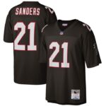 Deion Sanders Atlanta Falcons Mitchell & Ness Big & Tall 1992 Retired Player Replica Jersey - Black- 49Native