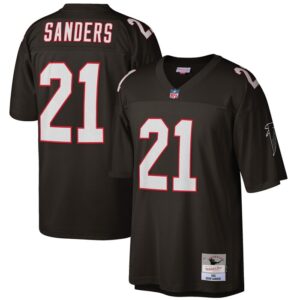 Deion Sanders Atlanta Falcons Mitchell & Ness Big & Tall 1992 Retired Player Replica Jersey - Black- 49Native