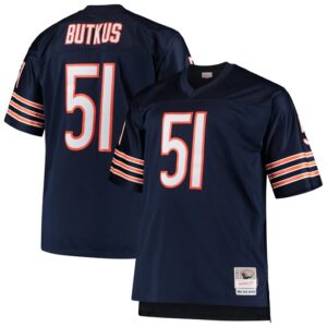 Dick Butkus Chicago Bears Mitchell & Ness Big & Tall 1966 Retired Player Replica Jersey - Navy- 49Native