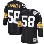 Jack Lambert Pittsburgh Steelers 1975 Mitchell & Ness Authentic Throwback Retired Player Jersey - Black- 49Native