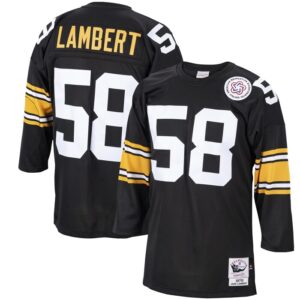 Jack Lambert Pittsburgh Steelers 1975 Mitchell & Ness Authentic Throwback Retired Player Jersey - Black- 49Native
