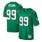 Jerome Brown Philadelphia Eagles Mitchell & Ness Big & Tall 1990 Retired Player Replica Jersey - Kelly Green- 49Native