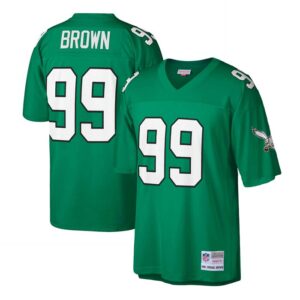 Jerome Brown Philadelphia Eagles Mitchell & Ness Big & Tall 1990 Retired Player Replica Jersey - Kelly Green- 49Native