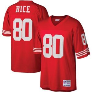 Jerry Rice San Francisco 49ers Mitchell & Ness Big & Tall 1990 Retired Player Replica Jersey - Scarlet- 49Native