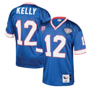 Jim Kelly Buffalo Bills 1994 Mitchell & Ness Authentic Throwback Retired Player Jersey - Royal- 49Native