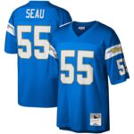 Junior Seau Los Angeles Chargers Mitchell & Ness Big & Tall 2002 Retired Player Replica Jersey - Powder Blue- 49Native