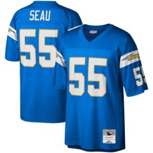Junior Seau Los Angeles Chargers Mitchell & Ness Big & Tall 2002 Retired Player Replica Jersey - Powder Blue- 49Native