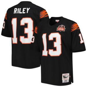 Ken Riley Cincinnati Bengals 1981 Mitchell & Ness Authentic Throwback Retired Player Jersey - Black- 49Native
