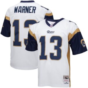 Kurt Warner Los Angeles Rams Mitchell & Ness Big & Tall 2001 Retired Player Replica Jersey - White- 49Native
