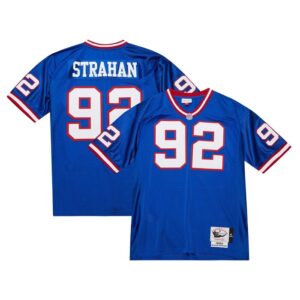 Michael Strahan New York Giants 1993 Mitchell & Ness Authentic Throwback Retired Player Jersey - Royal- 49Native