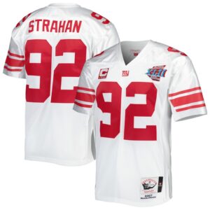 Michael Strahan New York Giants 2007 Mitchell & Ness Authentic Throwback Retired Player Jersey - White- 49Native