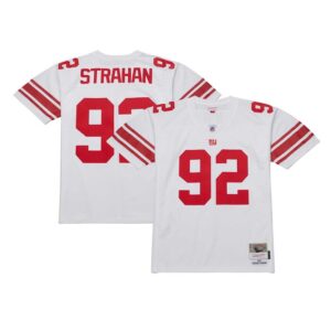 Michael Strahan New York Giants Mitchell & Ness Legacy Replica Jersey - White- 49Native