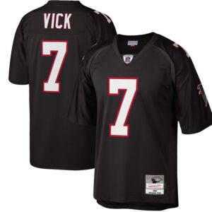 Michael Vick Atlanta Falcons Mitchell & Ness Big & Tall 2002 Retired Player Replica Jersey - Black- 49Native