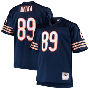 Mike Ditka Chicago Bears Mitchell & Ness Big & Tall 1966 Retired Player Replica Jersey - Navy- 49Native