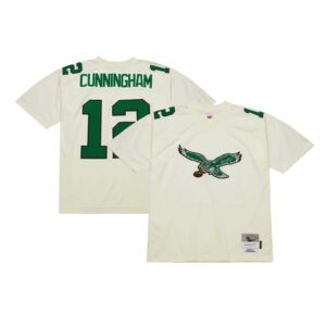Randall Cunningham Philadelphia Eagles Mitchell & Ness Chainstitch Legacy Jersey - Cream- 49Native