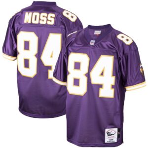 Randy Moss Minnesota Vikings 1998 Mitchell & Ness Authentic Throwback Retired Player Jersey - Purple- 49Native