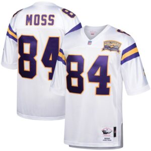 Randy Moss Minnesota Vikings 2000 Mitchell & Ness Authentic Throwback Retired Player Jersey - White- 49Native