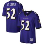 Ray Lewis Baltimore Ravens Mitchell & Ness Big & Tall 2000 Retired Player Replica Jersey - Purple- 49Native