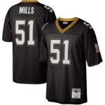 Sam Mills New Orleans Saints Mitchell & Ness Legacy Replica Jersey - Black- 49Native