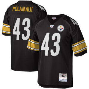 Troy Polamalu Pittsburgh Steelers Mitchell & Ness Legacy Replica Jersey - Black- 49Native