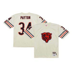 Walter Payton Chicago Bears Mitchell & Ness Chainstitch Legacy Jersey - Cream- 49Native