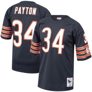 Walter Payton Chicago Bears 1985 Mitchell & Ness Authentic Throwback Retired Player Jersey - Navy- 49Native