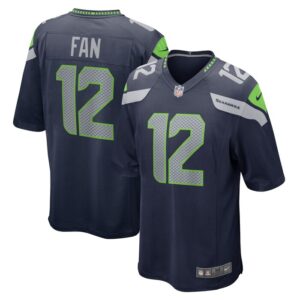 12s Seattle Seahawks Nike Game Team Jersey - College Navy- 49Native