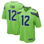 12s Seattle Seahawks Nike  Game Jersey - Neon Green- 49Native