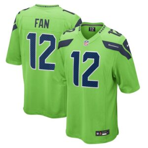 12s Seattle Seahawks Nike  Game Jersey - Neon Green- 49Native