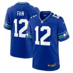 12s Seattle Seahawks Nike Throwback Player Game Jersey - Royal- 49Native