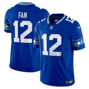 12th Fan Seattle Seahawks Nike Vapor F.U.S.E. Limited Jersey - Royal- 49Native