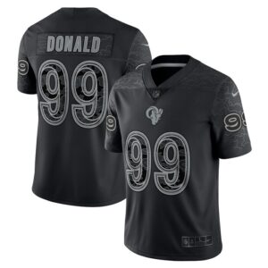 Aaron Donald Los Angeles Rams Nike RFLCTV Limited Jersey - Black- 49Native