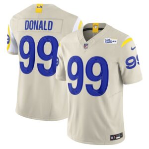 Aaron Donald Los Angeles Rams Nike Alternate Vapor F.U.S.E. Limited Jersey - Bone- 49Native