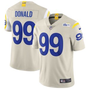 Aaron Donald Los Angeles Rams Nike Vapor Limited Jersey - Bone- 49Native