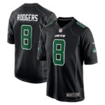 Aaron Rodgers New York Jets Nike Fashion Game Jersey - Black- 49Native