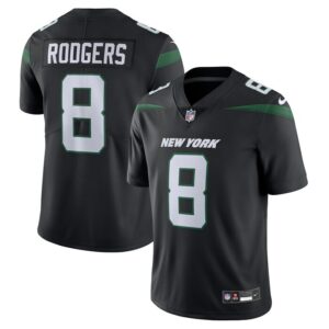 Aaron Rodgers New York Jets Nike  Vapor Untouchable Limited Jersey - Black- 49Native