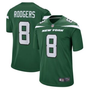 Aaron Rodgers New York Jets Nike Game Jersey - Gotham Green- 49Native