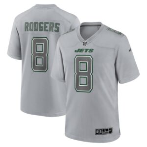 Aaron Rodgers New York Jets Nike Atmosphere Fashion Game Jersey - Heather Gray- 49Native