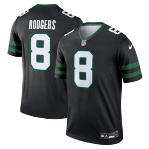 Aaron Rodgers New York Jets Nike Alternate Legend Jersey  - Legacy Black- 49Native