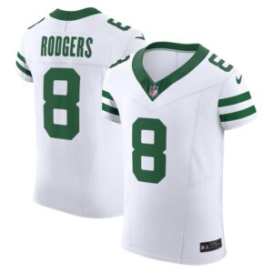 Aaron Rodgers New York Jets Nike  Vapor F.U.S.E. Elite Jersey - Legacy White- 49Native